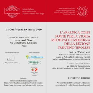 IIC_3_2020-2048x2046 Sezione Trentino-Alto Adige – Conferenza: L’araldica come fonte per la storia medievale e moderna della regione Trentino-Tirolese (RINVIATA)