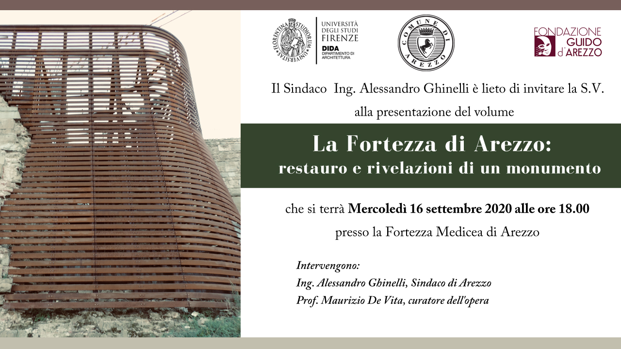 Invito_Fortezza Sezione Toscana – Presentazione volume: “La Fortezza di Arezzo: restauro e rivelazioni di un monumento”