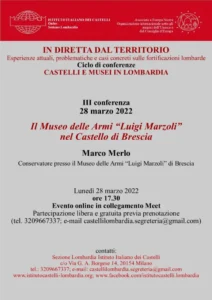 broch28marzo2022 Il Museo delle Armi “Luigi Marzoli” nel castello di Brescia