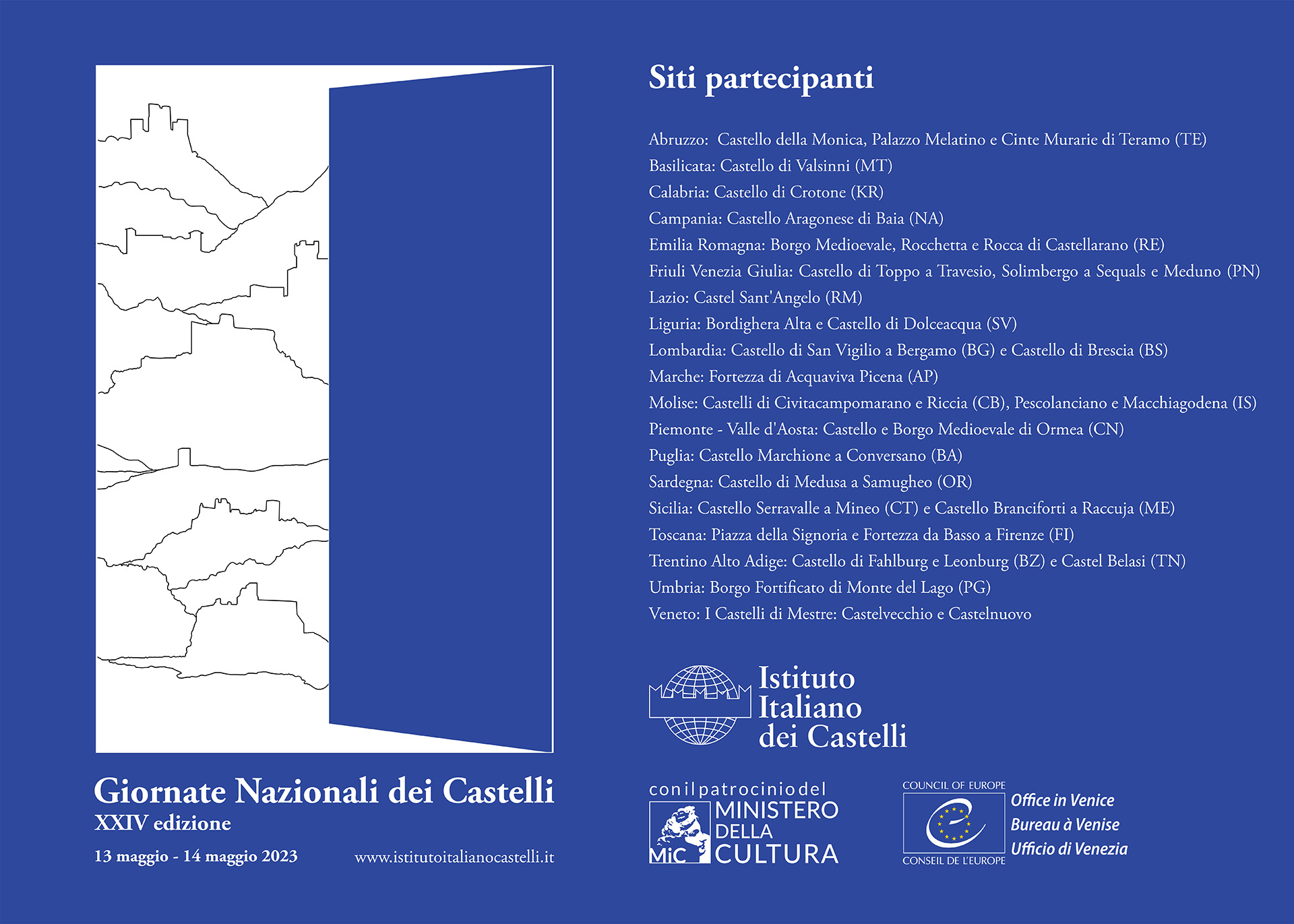 IIdC_LOCANDINA_70x50_Nazionale_14_04_23 Giornate Nazionali dei Castelli 2023 Locandina
