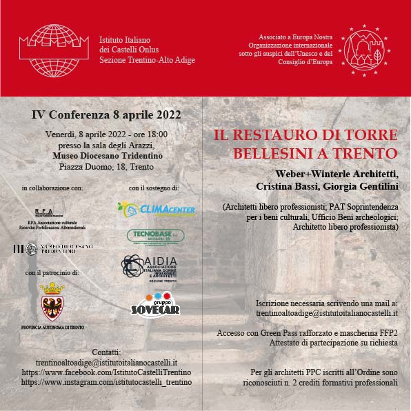 Sezione Trentino Alto Adige: conferenza IV IIC TAA – Museo Diocesano tridentino 8-