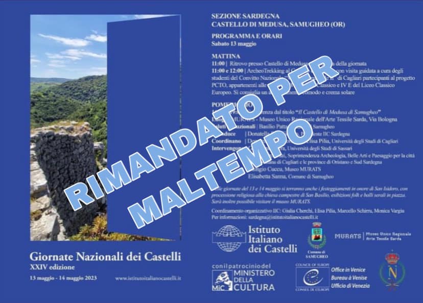 GNC 2023 SAMUGHEO: EVENTO RIMANDATO