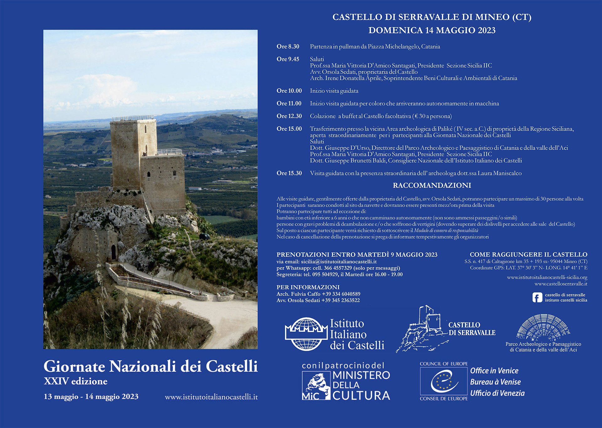 Giornate Nazionali dei Castelli 2023 – Castello di Serravalle (Mineo -CT)