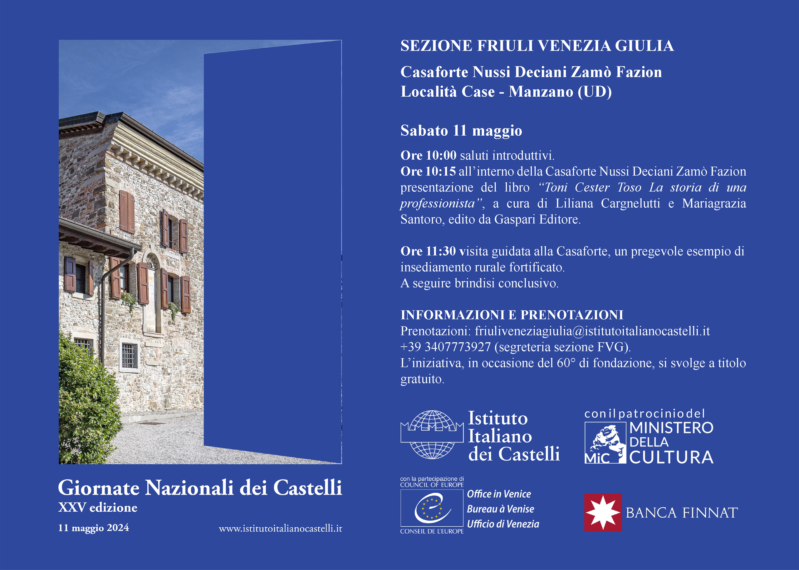 GIORNATE NAZIONALI DEI CASTELLI XXV EDIZIONE – 11 MAGGIO 2024