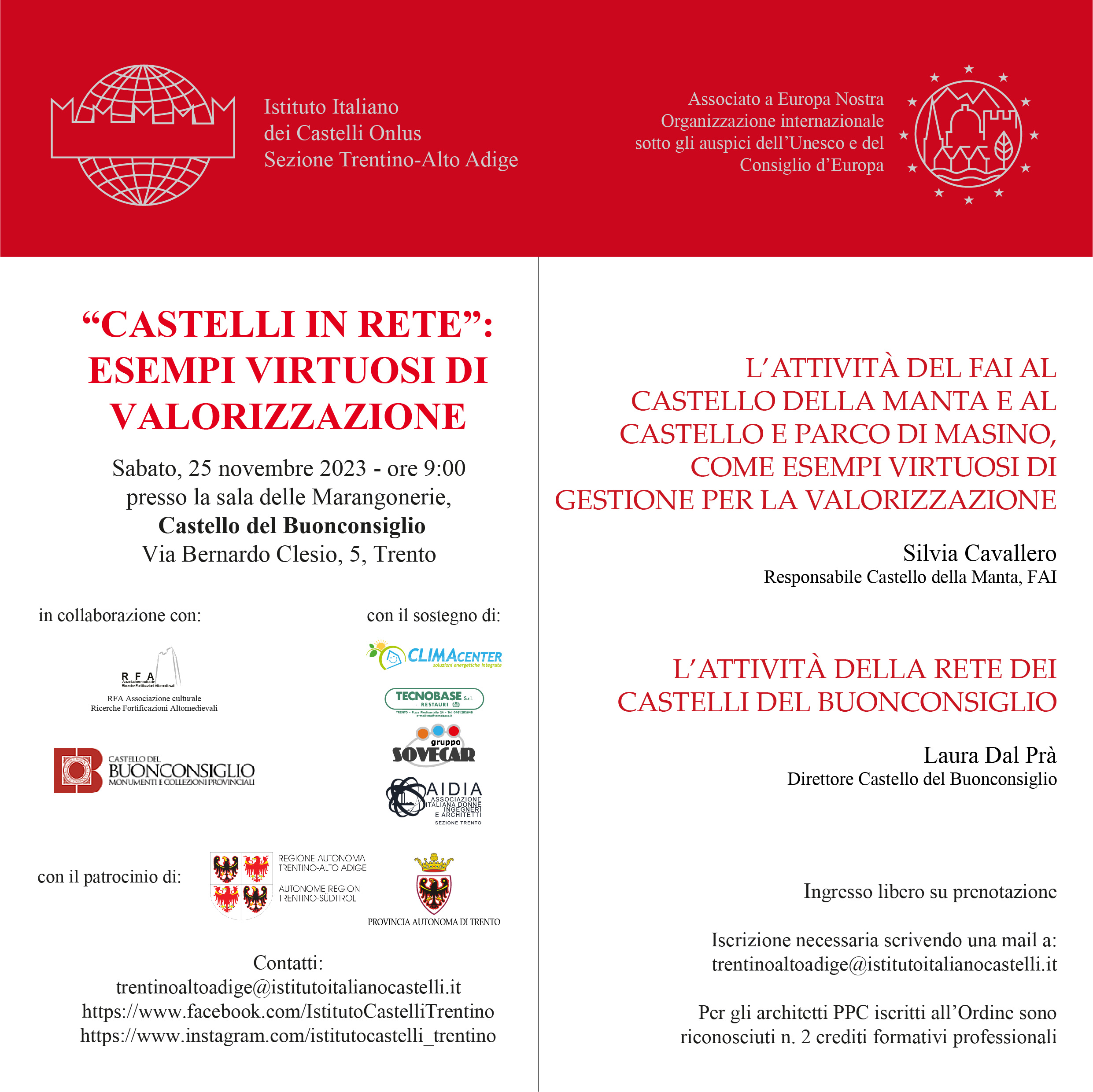 CASTELLI IN RETE”: ESEMPI VIRTUOSI DI VALORIZZAZIONE